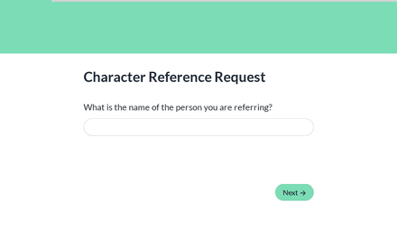 Character Reference Request Form template image