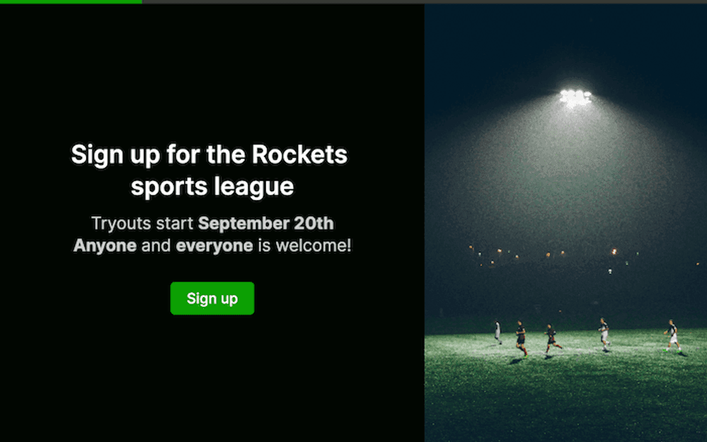 Sign up sheet template preview