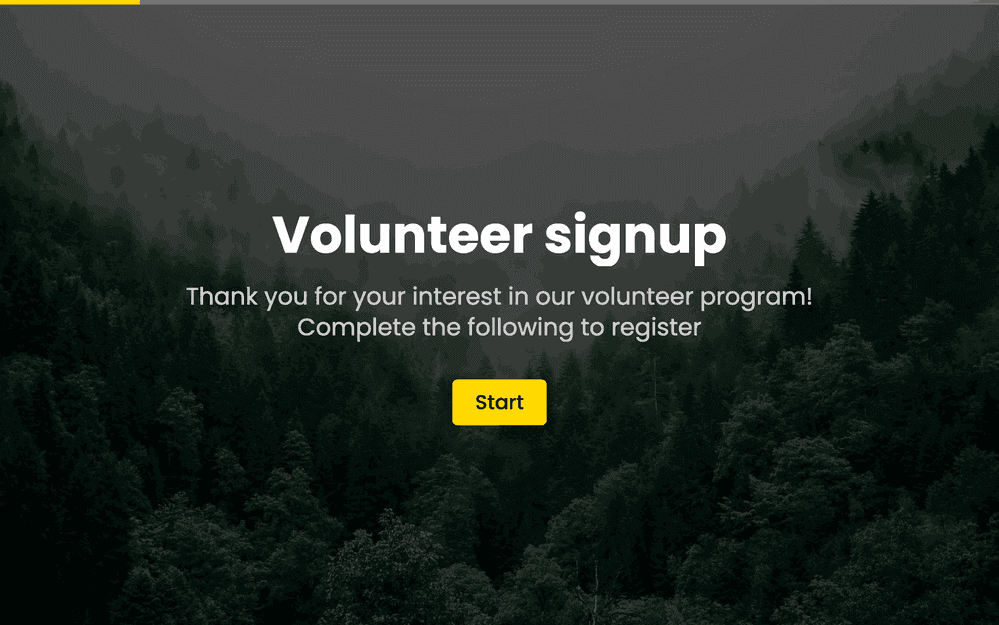 Volunteer Signup Form template preview