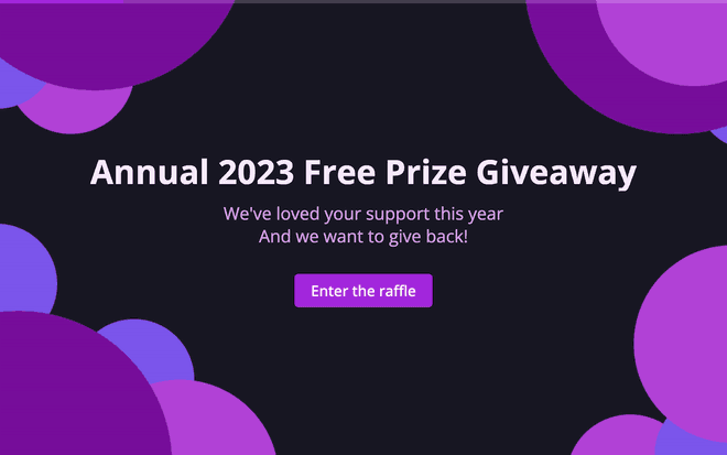 Free Giveaway Form template image