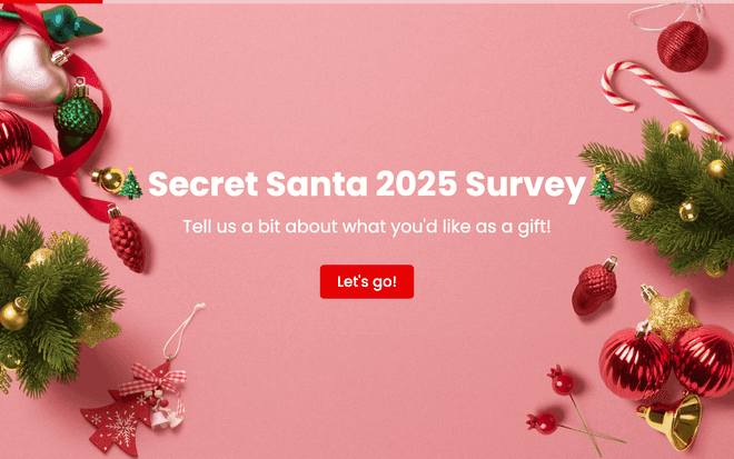 Secret Santa Form template image