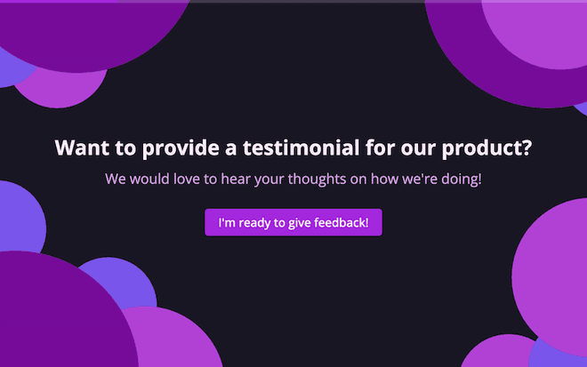 Testimonial form template image
