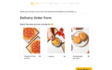 Delivery Form template image