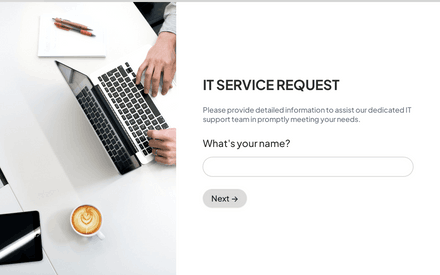 Formulario de solicitud de servicio de TI empresarial template image