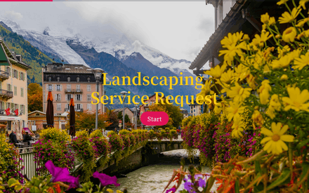 Formulario de solicitud de servicio de paisajismo template image