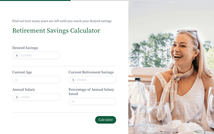 Calculadora de ahorro para la jubilación template image