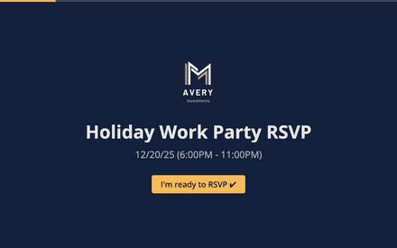 RSVP form template image