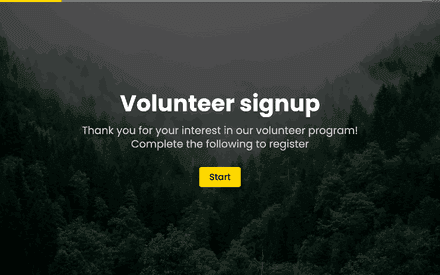 Volunteer Signup Form template image