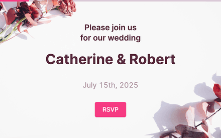 Wedding RSVP template image