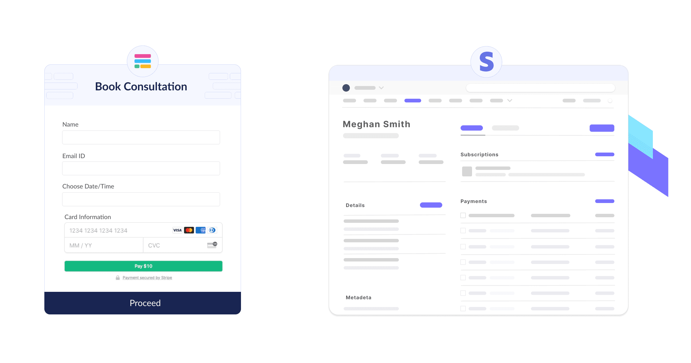 Stripe form graphic