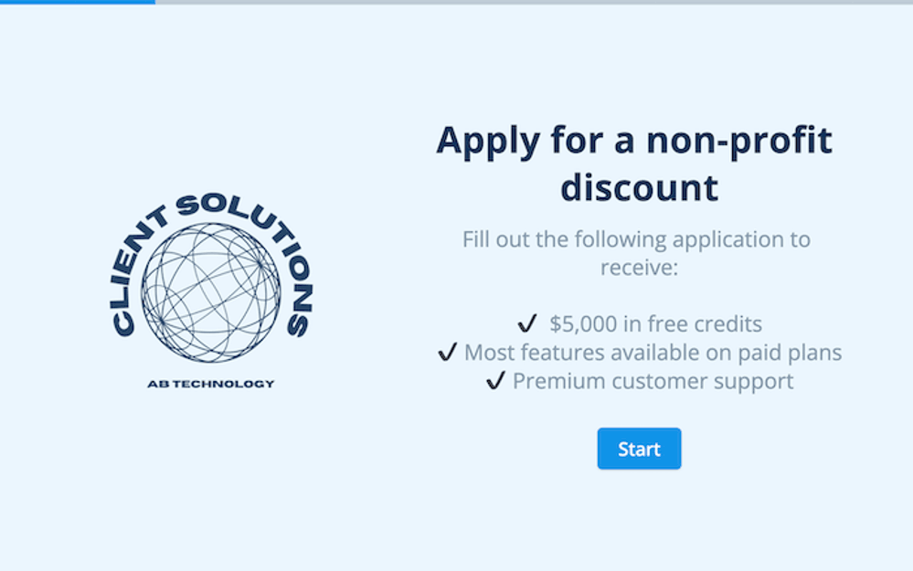 Discount request application template preview