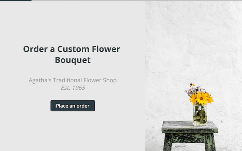 Flower order form template preview