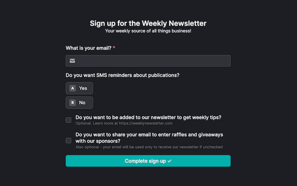 newsletter-signup template image