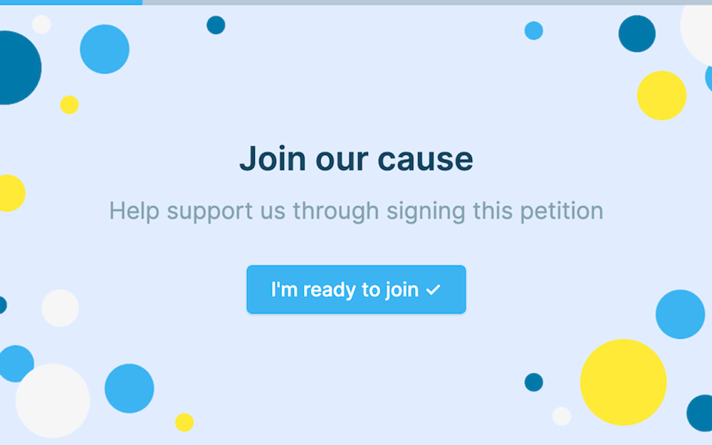 Petition form template preview
