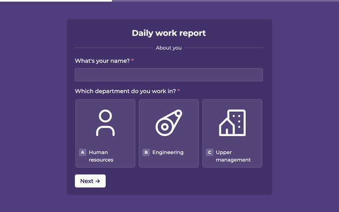 Daily report template image