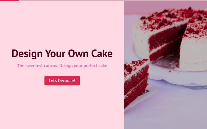 Design your Own Cake Form template image