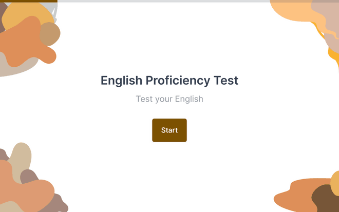 English Proficiency Test template image