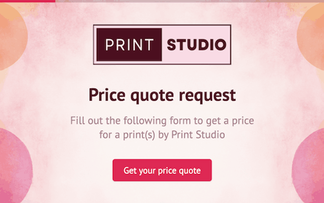 Price quote request template image