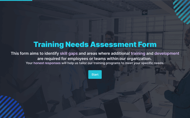 Training Needs Assessment Form template image
