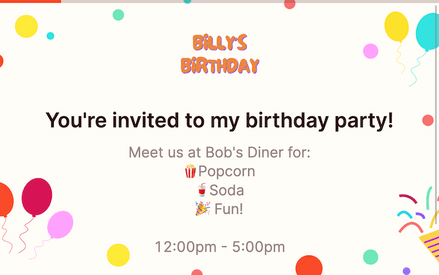 Invitación de cumpleaños RSVP template image