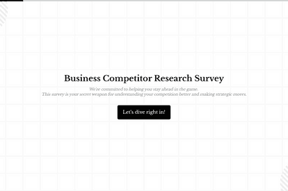 Business Competitor Research Survey template image