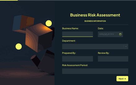 Business Risk Assessment Form template image