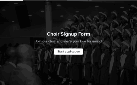 Choir Signup Form template image