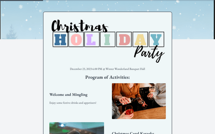 Christmas Holiday Party RSVP Template template image