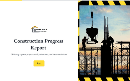Construction Progress Report template image