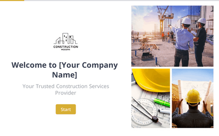 Plantilla de servicios de construcción template image
