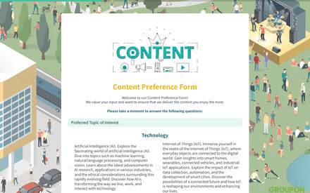 Content Preference Form template image