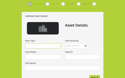Corporate Asset Tracking Form template image