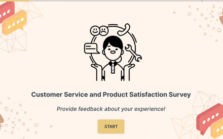 Umfrage zum Kundenservice und zur Produktzufriedenheit template image