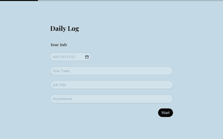 Daily Log template image