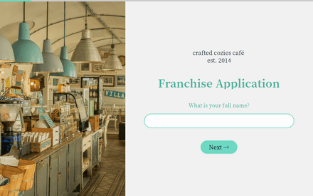 Franchise Application Form template image