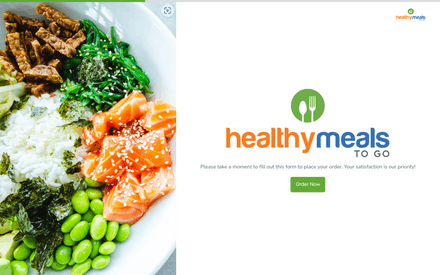 Healthy Meal Order Form template image