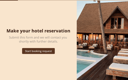 Hotel reservation form template image