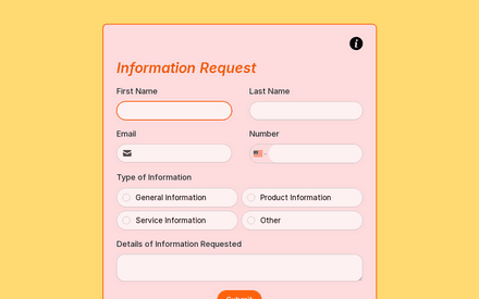 Information Request Form template image
