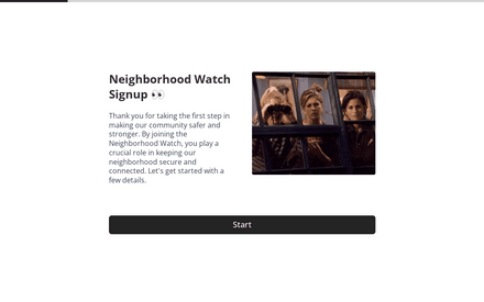 Neighborhood Watch Signup Form template image