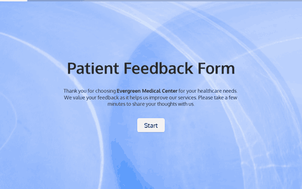 Patient Feedback Form template image