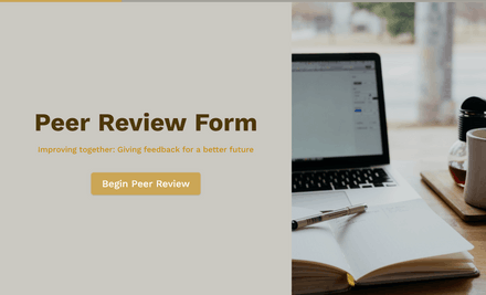 Peer Review Form template image