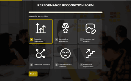 Performance Recognition Form template image