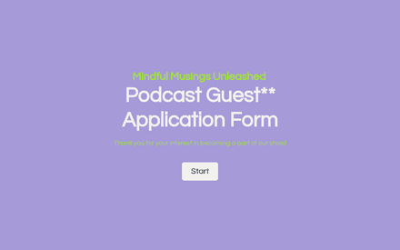 Podcast Guest Application Form template image