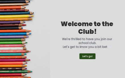 School Club Signup Form Template template image