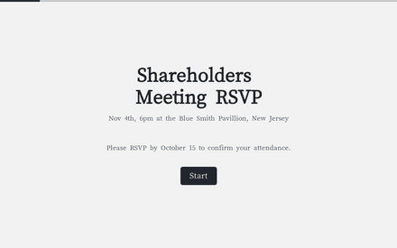 Shareholders Meeting RSVP Form template image