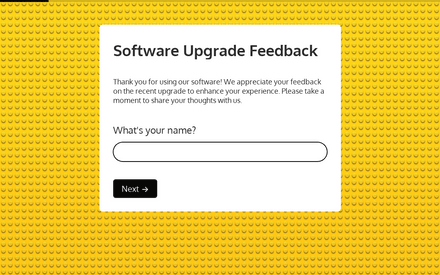 Software Upgrade Feedback Form template image