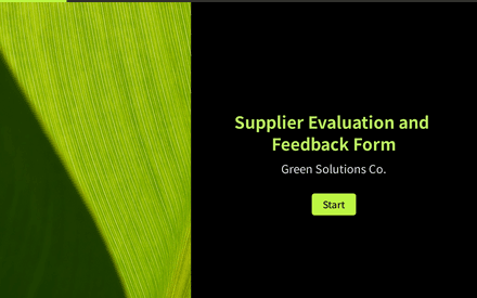 Formulario de evaluación y comentarios de proveedores template image