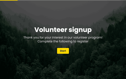Formulario de registro de voluntarios template image