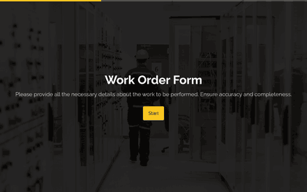 Work Order Form template image