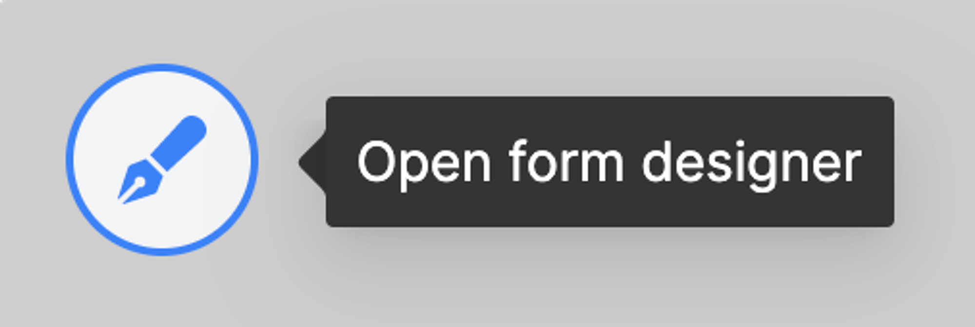 Button to open the form designer